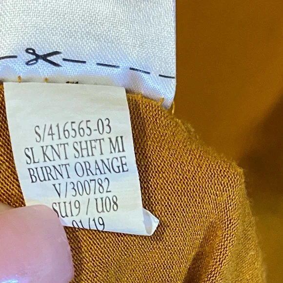 Old Navy fitted midi tank dress burnt orange xl - Picture 8 of 8